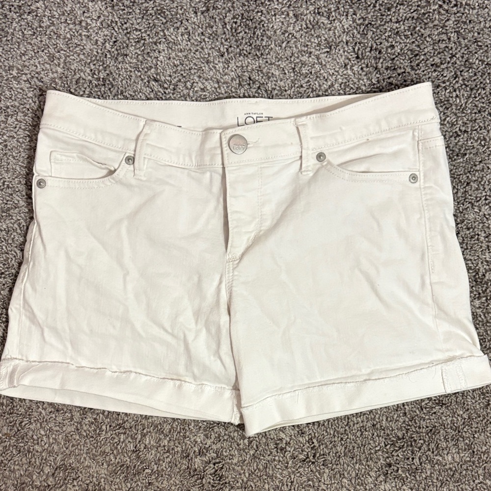 LOFT Women's Cream Jean Shorts